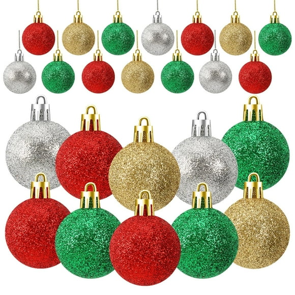 Adornos de Esferas Navideñas JULMELON 36PCS con Brillo 4cm