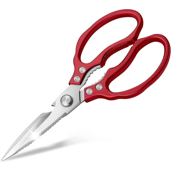 Kitchen Scissors, Multifunctional Stainless Steel Kitchen Scissors, Robust, Sharp, Scissors for Chicken, Poultry, Fish, Meat, Vegetables, Herbs