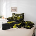 thumbnail image 5 of Erosebridal Gamer Bed in a Bag Twin size 7pcs , Geometric Comforter Sets with Sheets, Black Gold, Reversible, 5 of 5