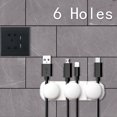 thumbnail image 1 of Cable Organizer Silicone USB Cable Winder Desktop Tidy Management Clips Cable Holder for Mouse Headphone Wire Organizer white-6 round, 1 of 6