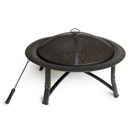 Outdoor Escapes Steel Fire Pit 35 Inch Walmart Com