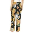 thumbnail image 3 of Xecao Mushrooms Honeycomb Women's Straight Lounge Pajama Pants: The Epitome of Relaxed Sleepwear, 3 of 9