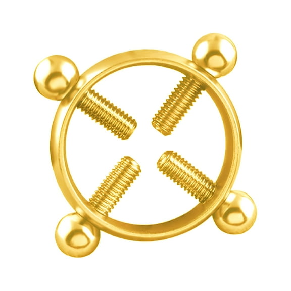 DESIGNICE 1Pcs Stainless Steel Round Non Piercing Nipple Ring Shield Body Piercing Jewelry