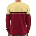thumbnail image 3 of Hearthz Long Sleeve Henley Shirts for Men Fall 3-Button Color Block Mens Shirts Casual Crewneck Baseball Cotton T Shirts, 3 of 4