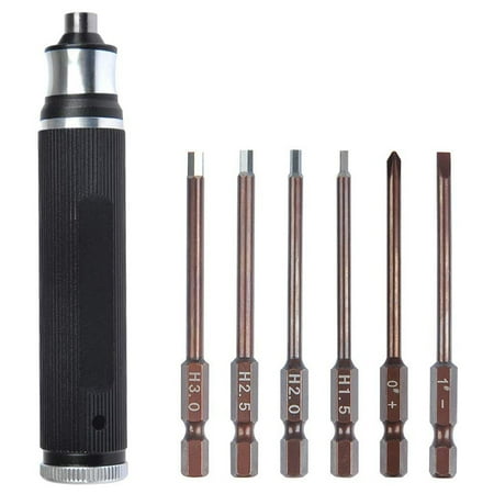 

6 in 1 Screwdrivers Repair Tool Kit 1.5mm 2.0mm 2.5mm 3.0mm All-In-One Hex Driver Hand Set for RC FPV Drone