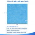 thumbnail image 5 of OVWO 12Pcs Premium Microfiber Cleaning Cloth for Household Cleaning, 12" x 12", 5 of 7