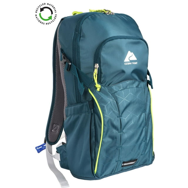 Ozark Trail 14L Hydration Pack, with Water Reservoir, Blue, Polyester