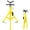 Yellow, variant on Memoryfield 2-Pack Heavy Duty Folding Pipe Jack Stands, 2500 lb Capacity, 28-52 in Adjustable Height, Fits 1/8-12 in Pipe, Blue