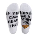 thumbnail image 2 of Funny Corn Dog Socks Hot Dog Lover Gifts If You Can Read This Bring Me A Corn Dog Novelty Socks, 2 of 6