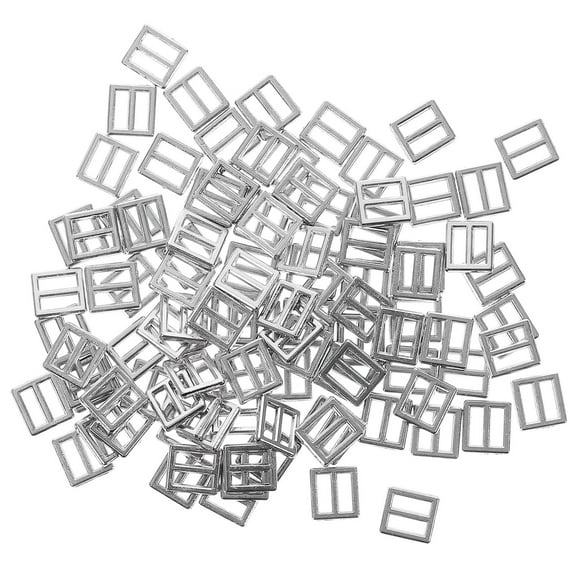 100 Pcs Patchwork Fastener Baby Shoe Buckle Mini Belt Child Silver