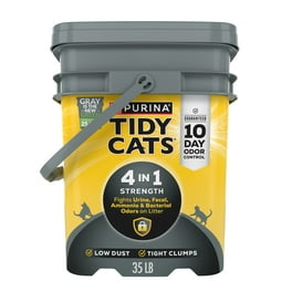 Purina Tidy Cats 4 in 1 Lightweight Clumping Cat Litter Low Dust 24 7 Odor Control 17 lb. Pail Walmart