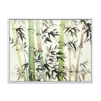 Designart 'The Forest of Bamboo Branches II' Lake House Framed Canvas Wall Art Print