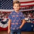 thumbnail image 2 of FINALGANG Boys Polo Shirts 4th Of July American Flag Patriotic Shirt Usa Button Up Independence Day Shirts Collared Short Sleeve Casual Tops For Kids 2-3 Years, 2 of 4