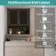 thumbnail image 7 of MEETWARM Bathroom Cabinet Wall Mounted with Double Doors, Medicine Cabinet Storage Organizer with Height Adjustable Shelves Over The Toilet, Espresso, 7 of 7