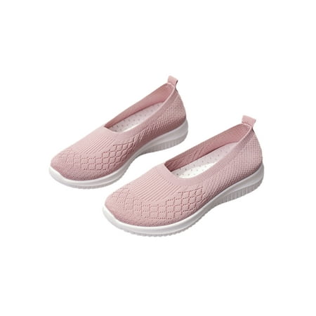 

Sanviglor Women Shoes Mesh Walking Shoe Hollow Out Sneakers Sports Casual Lightweight Comfort Loafers Color Block Slip On Pink 8