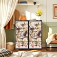thumbnail image 6 of 4 Drawer Vertical Storage Dresser Light delicate Birds branches butterflies dragonfly Flowers leaves with Wood Top Fabric Pull Drawers, 6 of 8