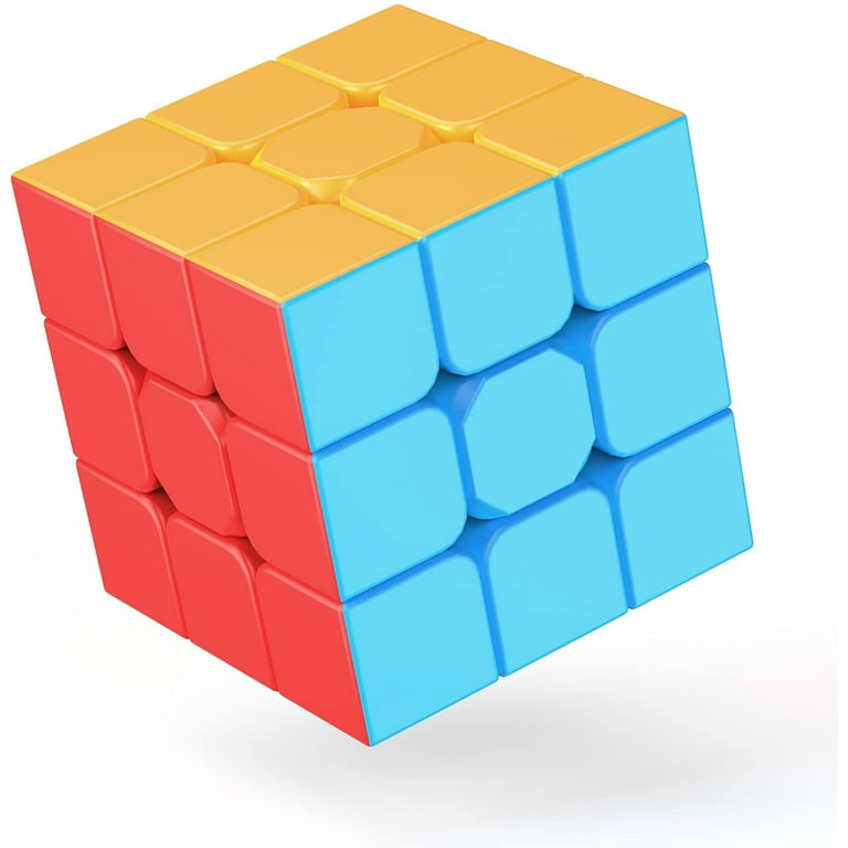 Speed Cube 3x3x3 Stickerless - Turning Speedly Smoothly Magic Cubes 3x3  Puzzle Game Brain Toy for Kids and Adult 