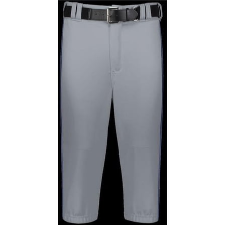 Russell R21LGM.B9N.S Adult Piped Diamond Series Knicker 2.0 Pant, Baseball Gray & Navy - Small