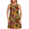 thumbnail image 1 of Balery Sunflower Vestidos de verano para mujer con estampado: vestido holgado sin mangas, vestido playero informal y cómodo para días calurosos., 1 of 7