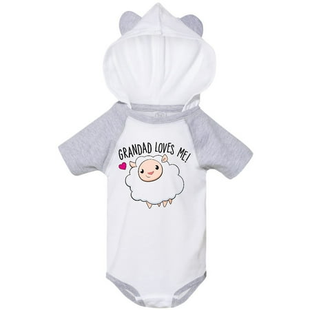 

Inktastic Grandad Loves Me- cute sheep Gift Baby Boy or Baby Girl Bodysuit