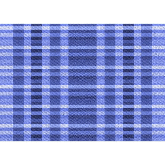 Ahgly Company Indoor Rectangle Patterned Sky Blue Dress Blue Area Rugs, 2' x 4'