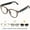 BLACK+brown Eyeglass Frames, variant on Smart Glasses w/Speakers - Touch/Voice Control, Anti-Blue Light, Open-Ear Music - USB Rechargeable, Color-Changing Lenses w/Case - Work/Running/Fishing Gift