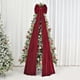 thumbnail image 2 of Adorno navideño de lazo de terciopelo burdeos | Lazo decorativo grande de tela para colgar | Elegante adorno para la punta del árbol de Navidad | Decoración festiva para la repisa de la chimenea, la, 2 of 5