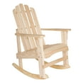 thumbnail image 4 of Shine Company Weather Resistant Cedar Wood Marina Porch Rocking Chair, Natural, 4 of 5