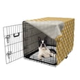 thumbnail image 5 of Tulip Dog Crate Cover, Geometrical Squares and Flowers Oriental Mosaic Style Retro, Easy to Use Pet Kennel Cover Small Dogs Puppies Kittens, 7 Sizes, Peach Earth Yellow, by Ambesonne, 5 of 6