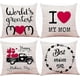 thumbnail image 1 of Mothers Day Cushion Covers Set of 4 Black Red Pink Throw Pillow Covers 18 x 18 inch, 1 of 5