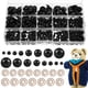 thumbnail image 1 of 1 caja de ojos de seguridad de plástico negro, ojos de seguridad para manualidades de oso, muñecas, ojos con arandelas, 1 of 7