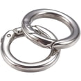 thumbnail image 4 of Stainless Steel Spring Gate Rings O Rings Stainless Steel Color Clasps Ring Shaped Charms Circle Connector for DIY Key Ring Making 17.5x3mm 1pc, 4 of 4