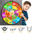thumbnail image 3 of Rirool Kids Double-Sided Dart Board Game 28.74 in, Dinosaur Style with 20 Sticky Balls, Ideal Sport Toy Gift for Boys and Girls 3+ Years, 3 of 7