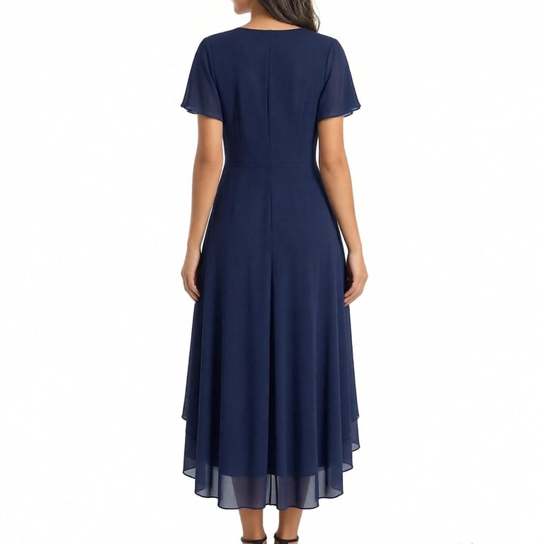 short blue semi dresses formal short blue dress Embroidered Short Semi-Formal Party Dress with  Straps Slver / XSmall