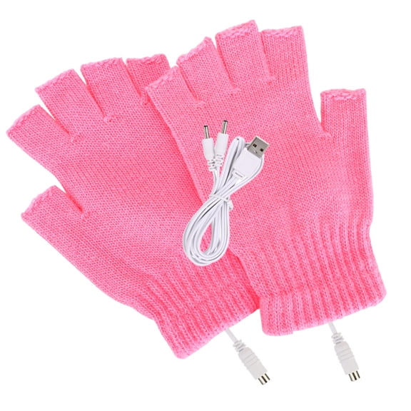 IROINNID Thermal Gloves for Men and Women USB Feeling Heating Gloves USB Thermal Gloves USB Electric Heating Gloves Keep Warm In Winter,Pink