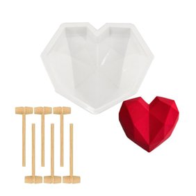 3d Diamond Heart Shaped Silicone Cake Mold Mousses Chiffon Sponge Cakes Baking Pan Decorating Accessories Bakeware Tools Walmart Com Walmart Com
