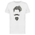 thumbnail image 1 of Bearded Hipster With Mustache T-Shirt Men -Image by Shutterstock, Male 3X-Large, 1 of 2