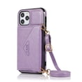 thumbnail image 1 of Funda de teléfono para Iphone 13 Mini, Funda de cuero para Iphone 12 Pro Max, funda protectora con cordón de moda para Iphone 7 Plus 8 6 SE2020 XR X Fivean unisex, 1 of 2