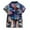 Dark Blue, variant on LUOGENLI Toddler Boys Summer Cozy Colored Patchwork Printed Short Sleeved Tops and Shorts 2Pc Children's Suit Maxi Boysuit Sets Boys 2 Piece Outfits Plus Size Dark Green 5-6 Years