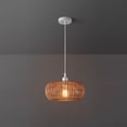 thumbnail image 4 of Fitz 1-Light Plug-In or Hardwire Rattan Shade Pendant Lighting, 4 of 8