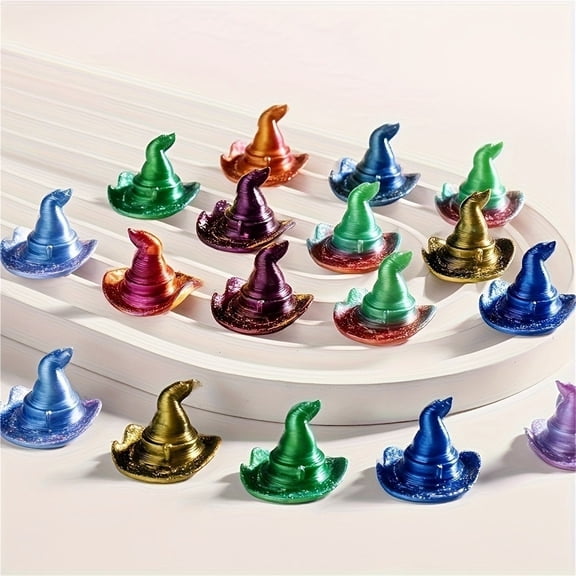 10-100pcs Halloween Mini Magic Hats Statue Decoration Creative Wizard Hat Micro Crafts Home Desktop Miniatures Decorations Decor