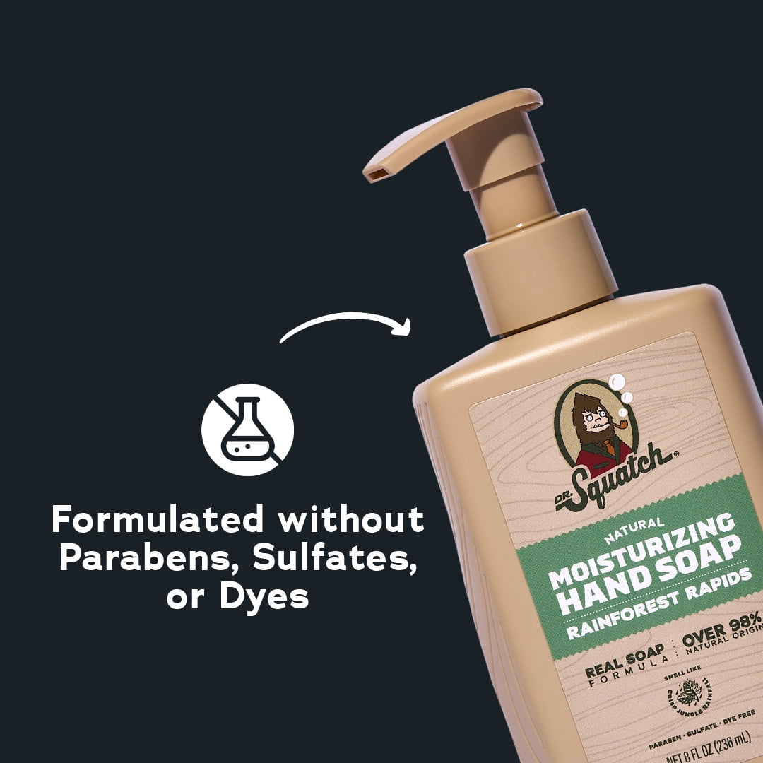 Dr. Squatch Liquid Hand Soap, Natural Moisturizing Hand Wash