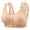 Beige BGM, variant on Womens Bra Ladies Underwear Front Snaps Lace No Underwire Bras Solid Color Thin Brassiere Loose Casual Wear Pink M