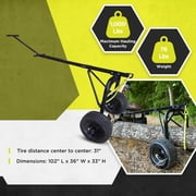 Timber Tuff Steel Log Carrier Dolly, 1000 Pound Capacity, ATV Compatible