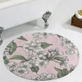 thumbnail image 4 of Pink Background Delicate Blossom Pattern Round Carpet Living Room Carpet Modern And Stylish Living Room And Bedroom Decorative Carpet Rocking Chair Mat, 4 of 7