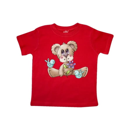 

Inktastic Teddy Bear Bluebirds and Flower Gift Toddler Boy Girl T-Shirt
