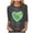 Dark Gray, variant on felwors Womens 3/4 Sleeve Crew Neck Valentine T Shirts Love Heart Printed Graphic Tee Tops (Dark Green, XXL)