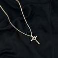 thumbnail image 3 of Rosec Jewels Lab Grown Diamond Cross Necklace with Knot Heart (Ef-Vs Quality) - Ready to Gift Cross Pendant for Christmas, 10K Yellow Gold, 3 of 8