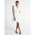 thumbnail image 4 of Scoop Women’s and Women’s Plus Crinkle Gauze Mini Dress, Sizes XS-4X, 4 of 5