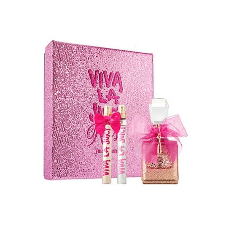 Juicy Couture Party Girl Juicy Couture Gift Set - Viva La Juicy Rose Eau de Parfum Spray 1.7oz + Viva La Juicy Rose EDP Travel Spray .33oz + Viva La Juicy EDP Travel Spray .33oz ()